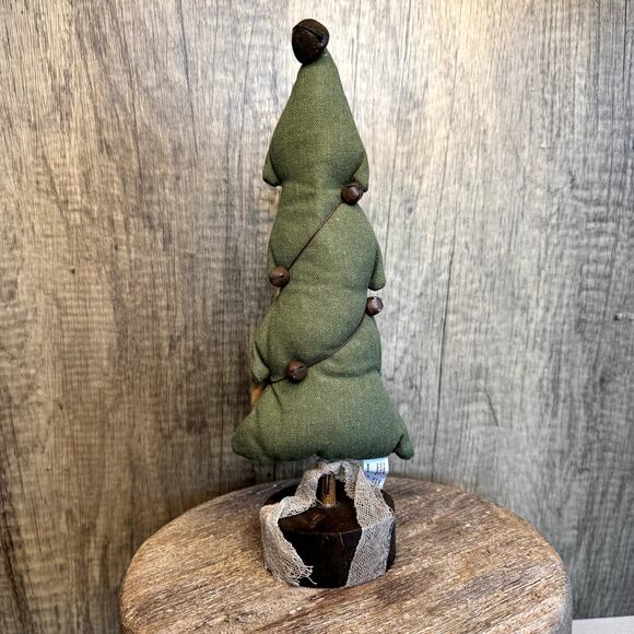 Fabric Christmas Tree with Bells Home Holiday Decor Gift NEW FAST Ship Boho - Picture 1 of 9